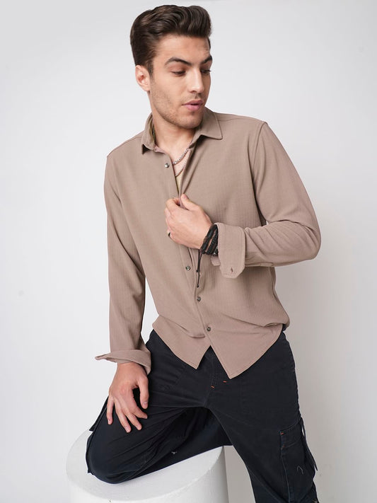 Mocha Textured Shirt