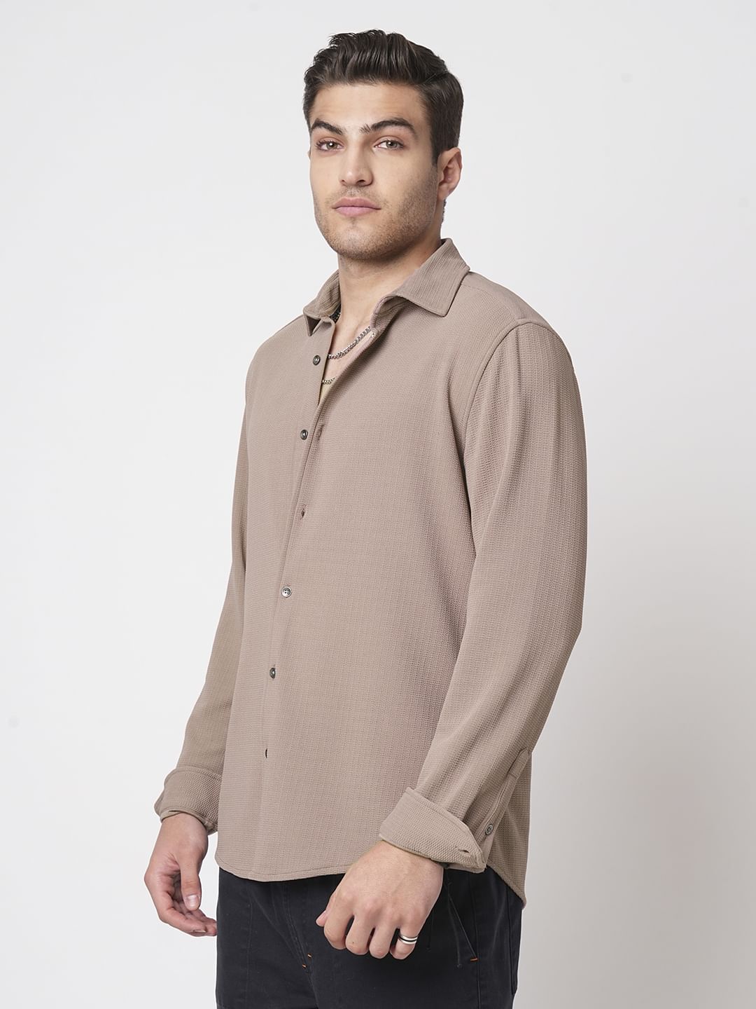 Mocha Textured Shirt