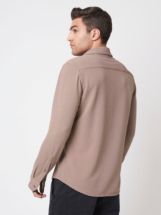 Mocha Textured Shirt