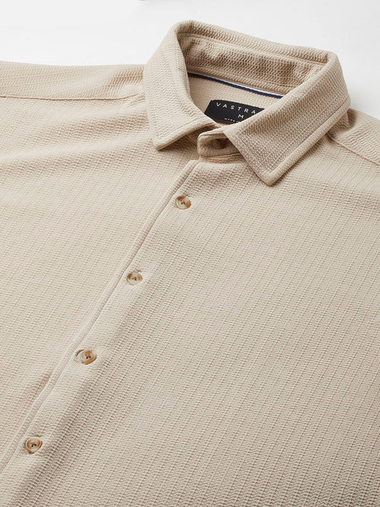 Bisque Beige Textured Shirt