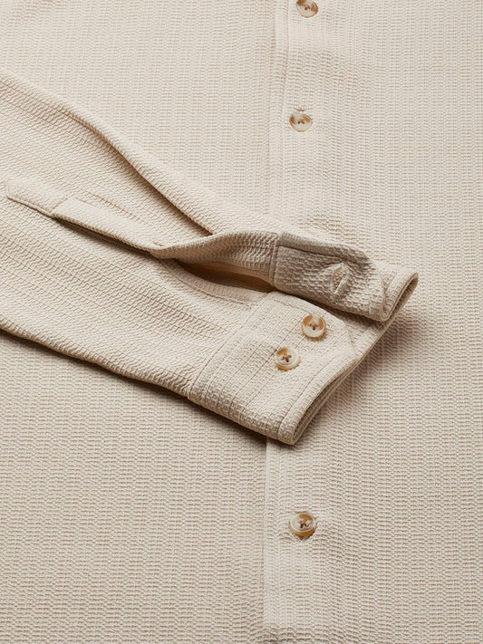 Bisque Beige Textured Shirt