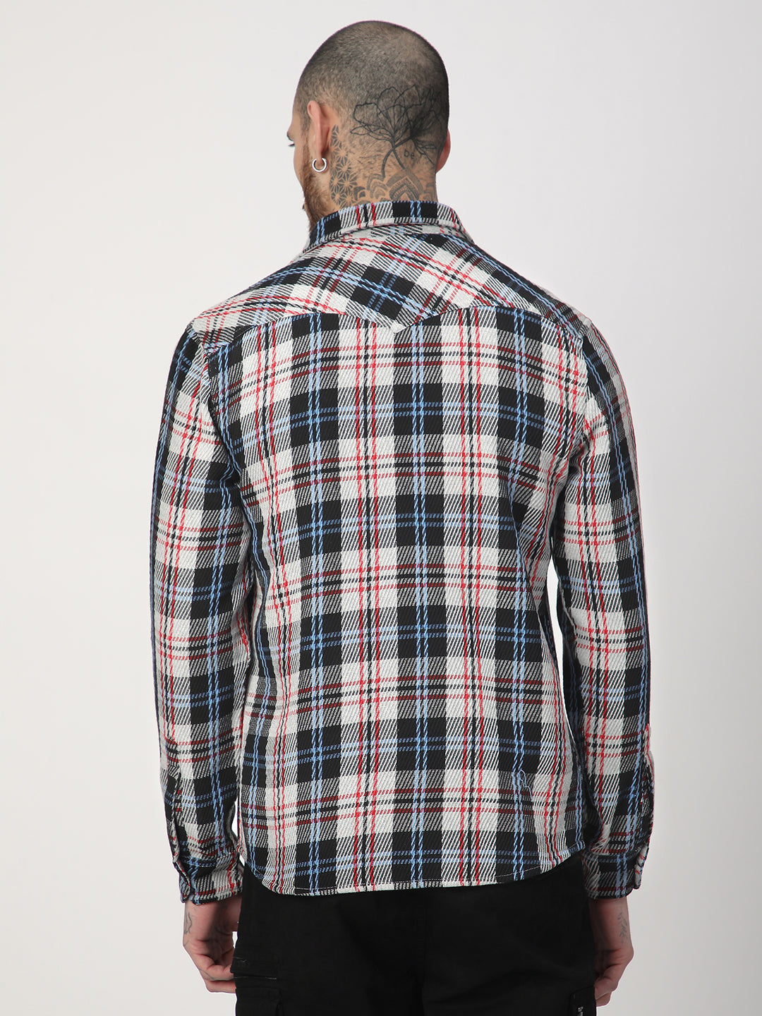 Vibrant Multicolor Heavy Twill Jacquard Double Pocket Shirt