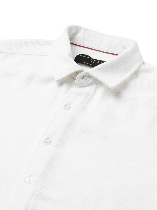 Debonair White Crepe Shirt