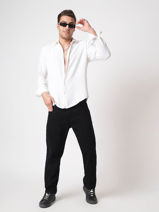 Debonair White Crepe Shirt