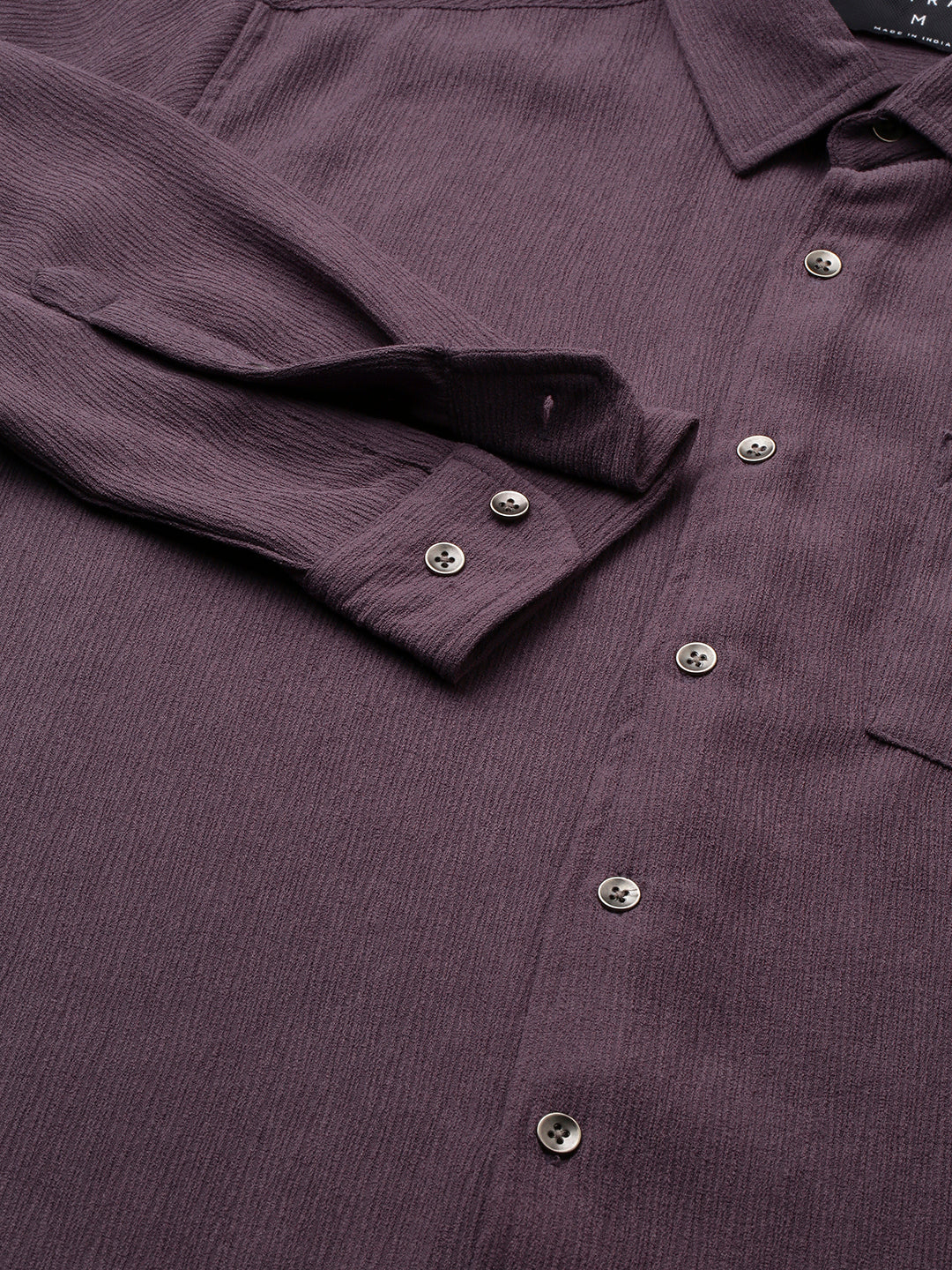 Debonair Purple Crepe Shirt