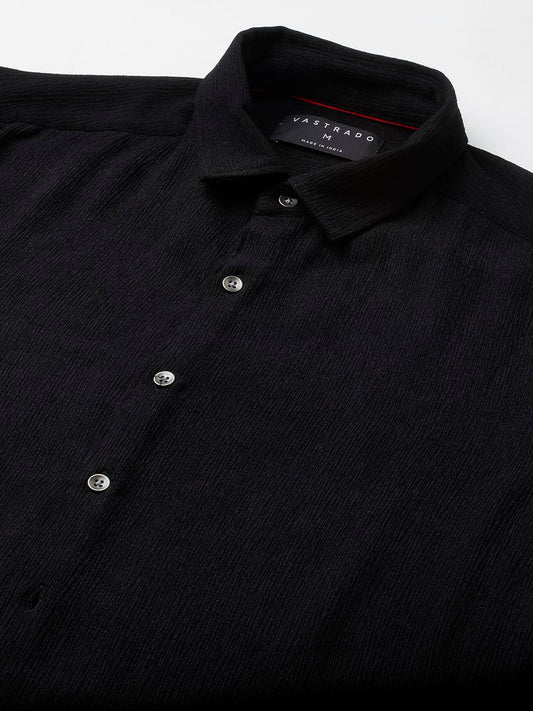 Ink Black Crepe Shirt
