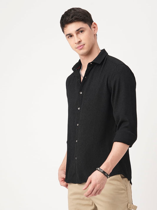 Ink Black Crepe Shirt
