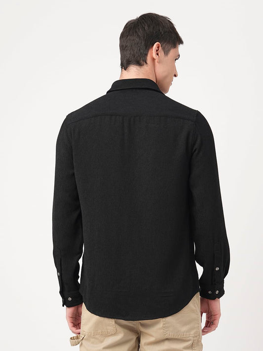 Ink Black Crepe Shirt