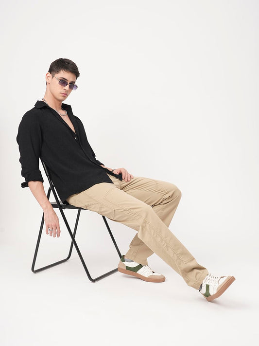 Ink Black Crepe Shirt
