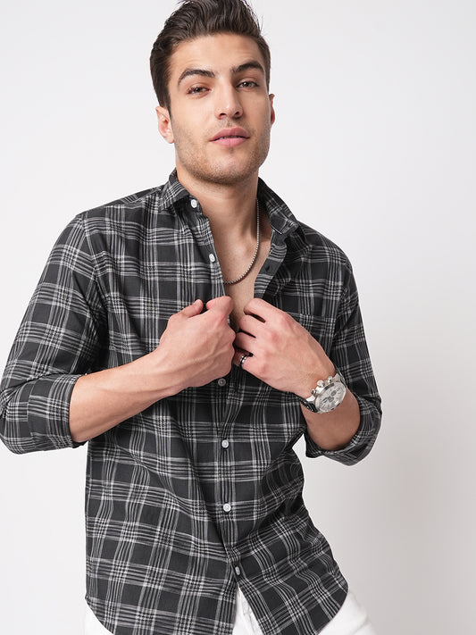 Black & White Box Checkered Shirt