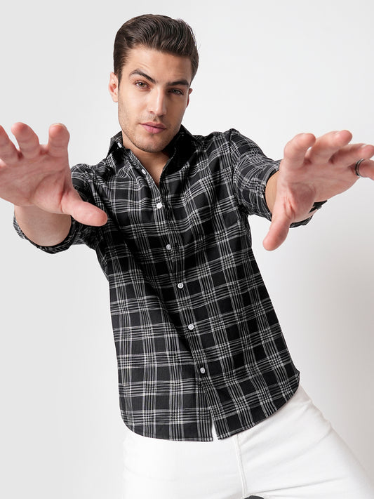 Black & White Box Checkered Shirt