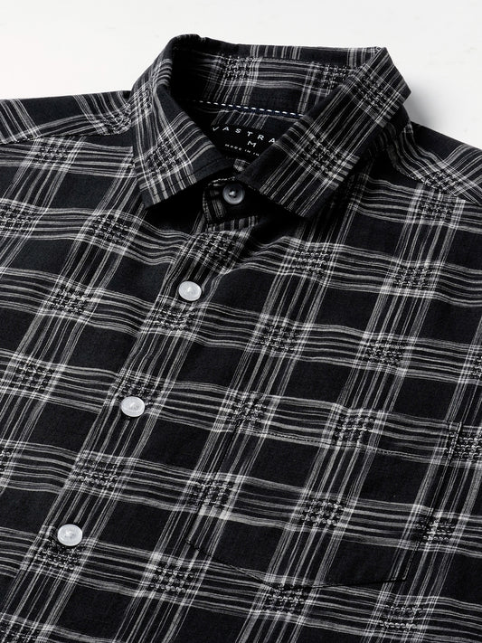 Black & White Box Checkered Shirt