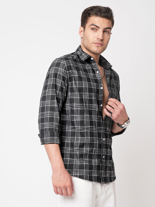 Black & White Box Checkered Shirt
