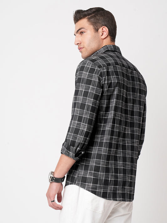 Black & White Box Checkered Shirt
