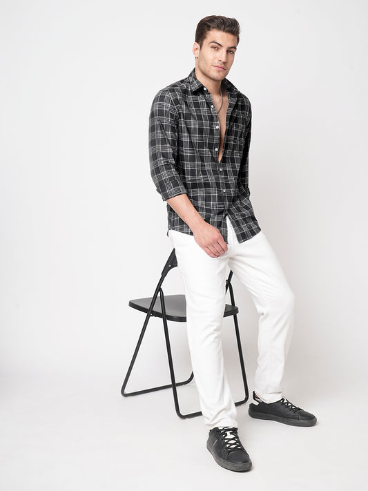 Black & White Box Checkered Shirt