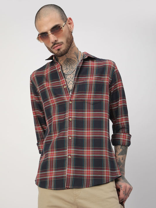 Premium Cotton Multicolour Checkered Shirt
