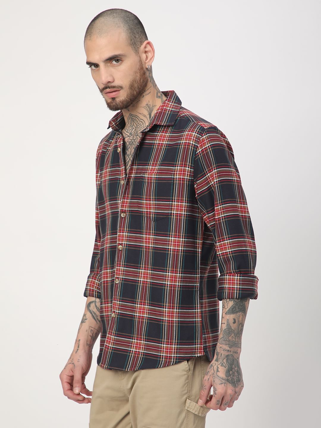 Premium Cotton Multicolour Checkered Shirt