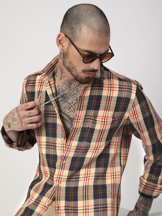 Multicolour Heavy Twill Jacquard Shirt