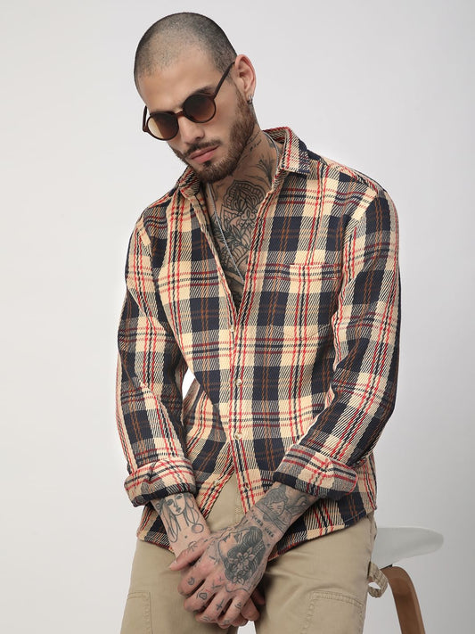 Multicolour Heavy Twill Jacquard Shirt