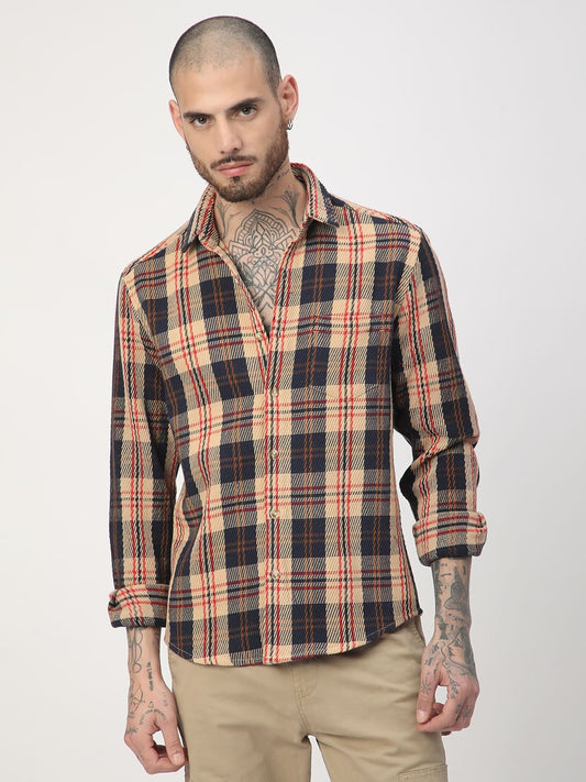 Multicolour Heavy Twill Jacquard Shirt
