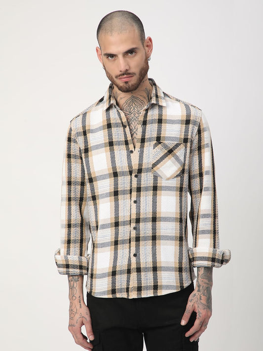 Multicolour Heavy Twill Jacquard Shirt