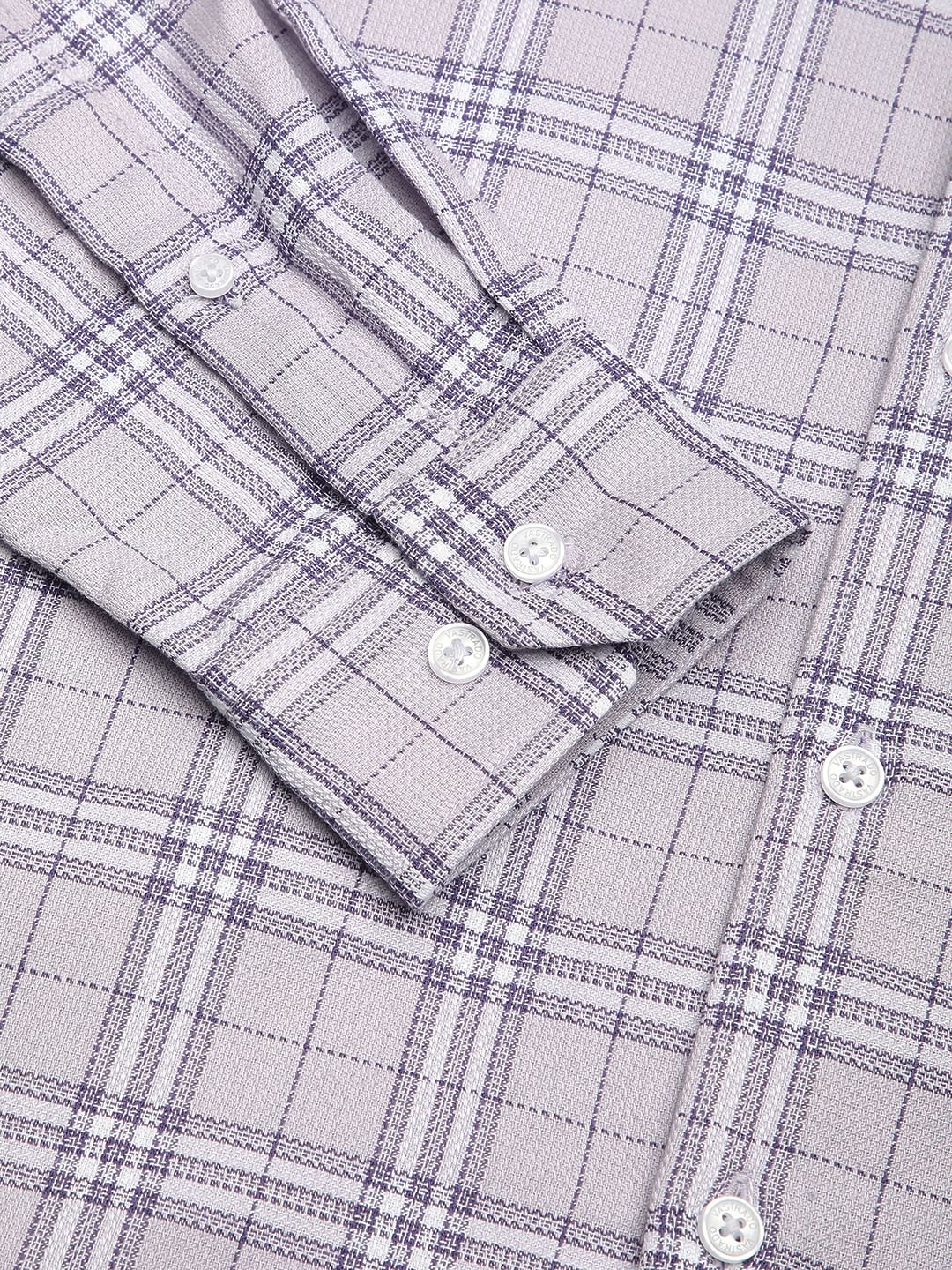 Premium Cotton Lilac & White Tartan Checked Shirt