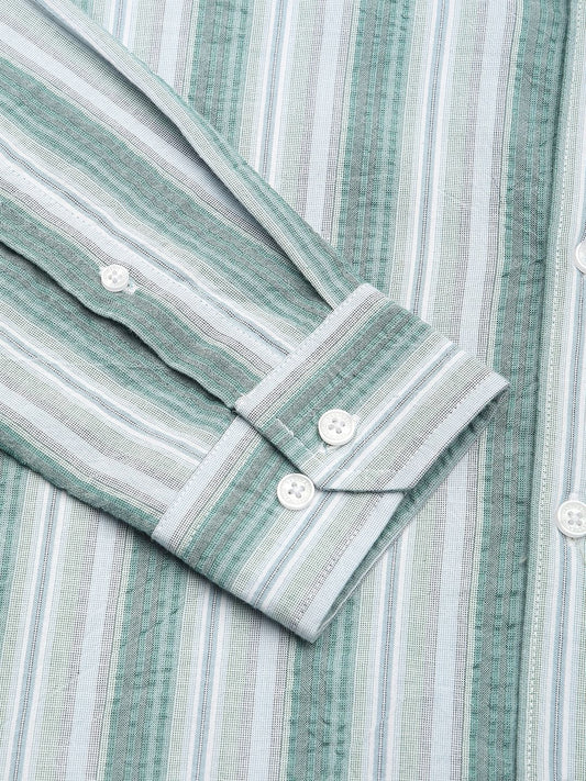 Multicolour Seersucker Striped Shirt