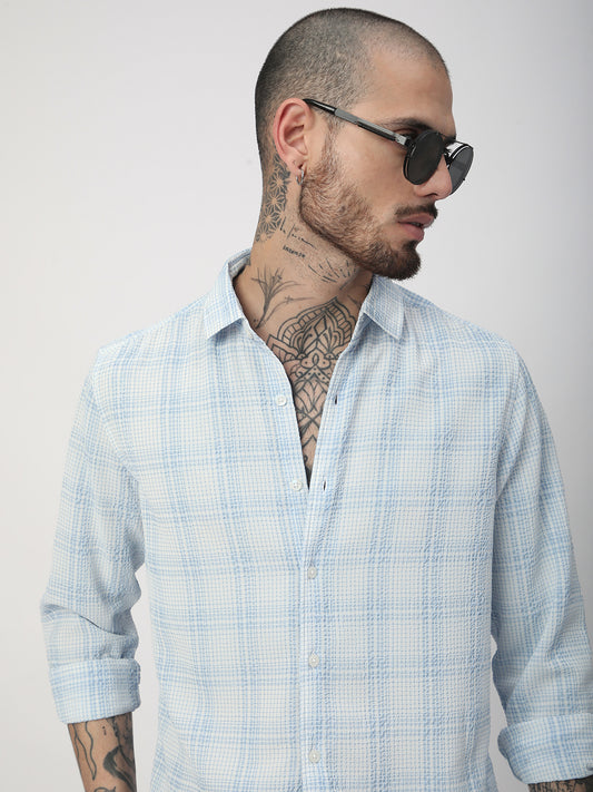 Bluey Mini Plaid Checks Seersucker Shirt