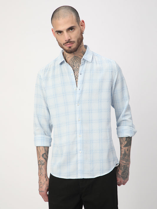 Bluey Mini Plaid Checks Seersucker Shirt