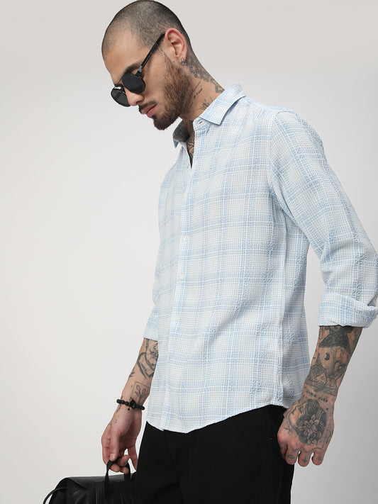 Bluey Mini Plaid Checks Seersucker Shirt