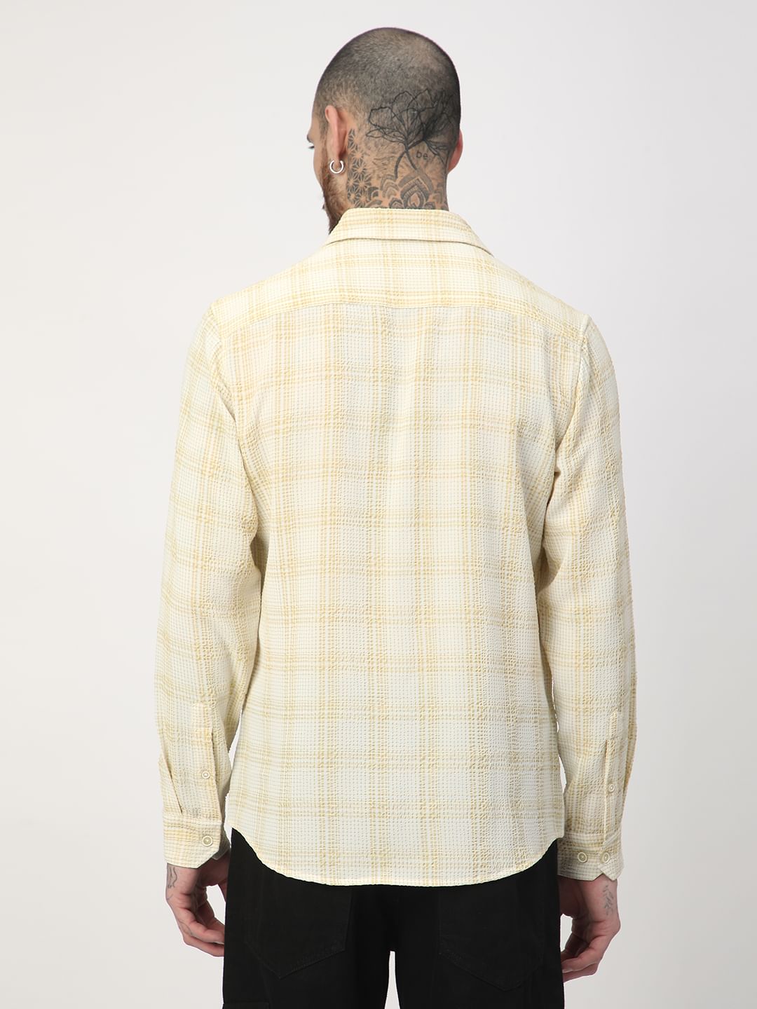 Dandelion Mini Plaid Checks Seersucker Shirt