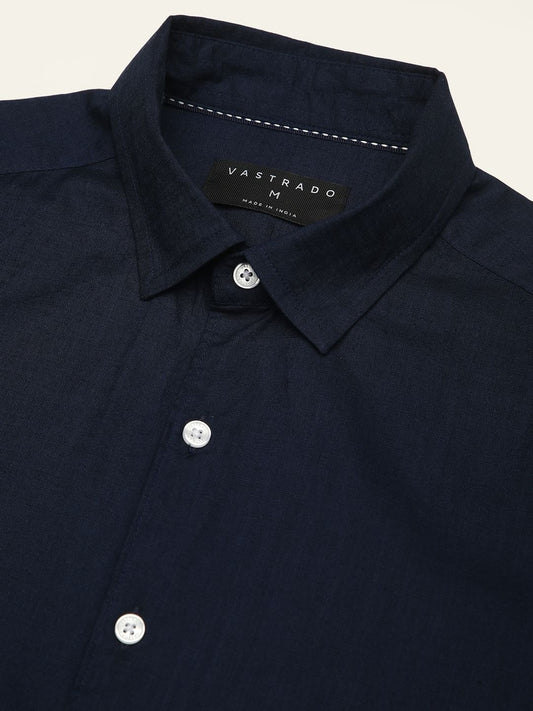 Ritzy Navy Solid Shirt
