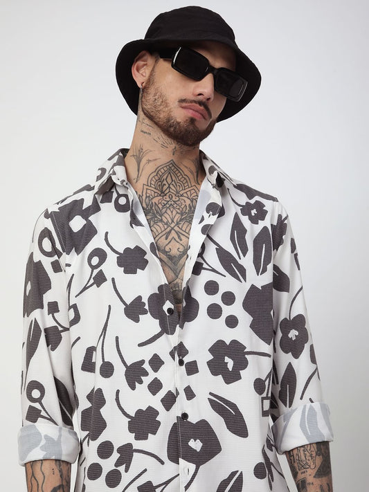 Self-Design Horizontal Striped Shirt
