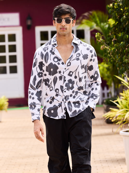 Self-Design Horizontal Striped Shirt