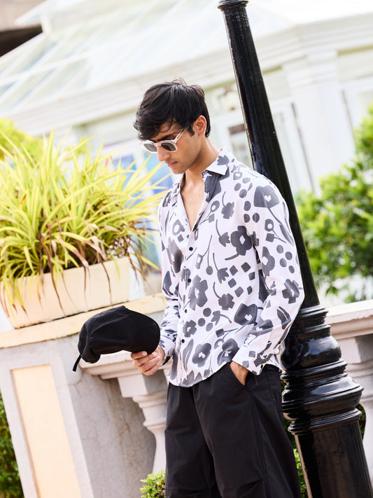 Self-Design Horizontal Striped Shirt