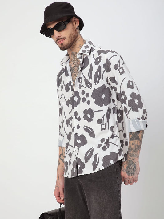 Self-Design Horizontal Striped Shirt