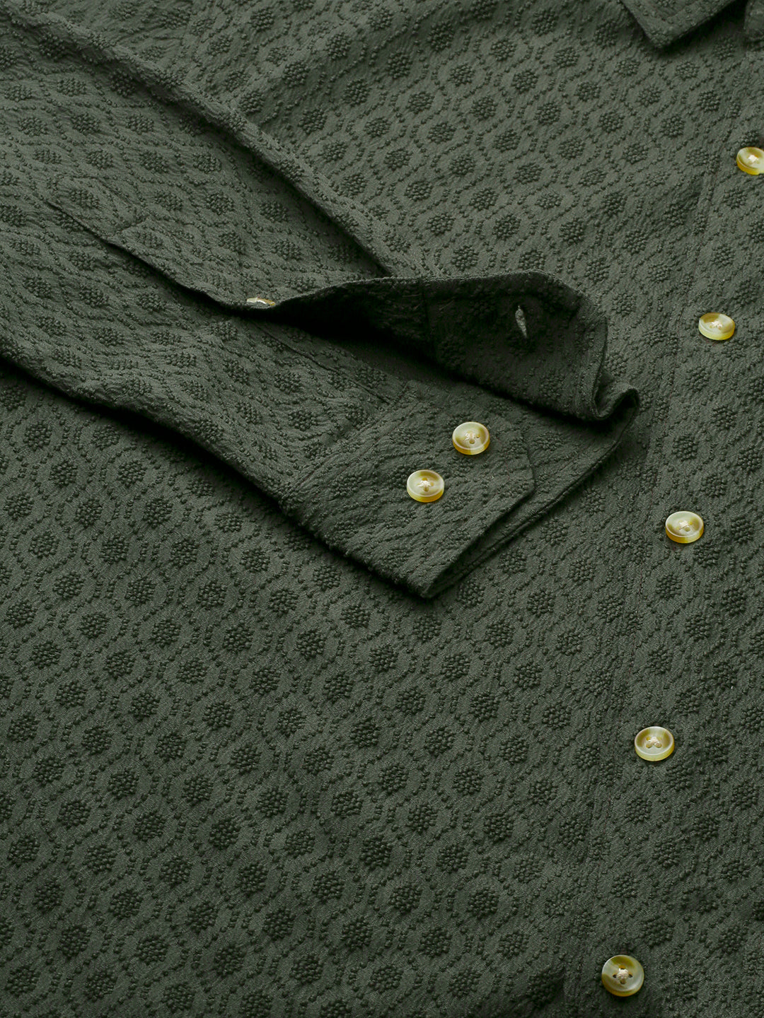 Pine Green Diamond Jacquard Shirt