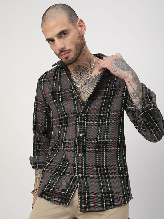Opulent Multicolour Heavy Twill Broad Checks Shirt