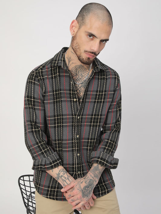 Opulent Multicolour Heavy Twill Broad Checks Shirt