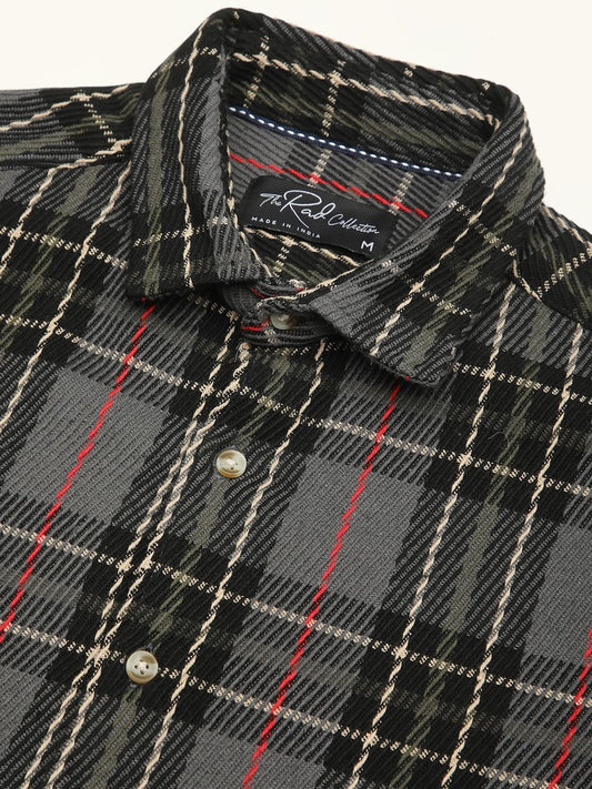 Opulent Multicolour Heavy Twill Broad Checks Shirt