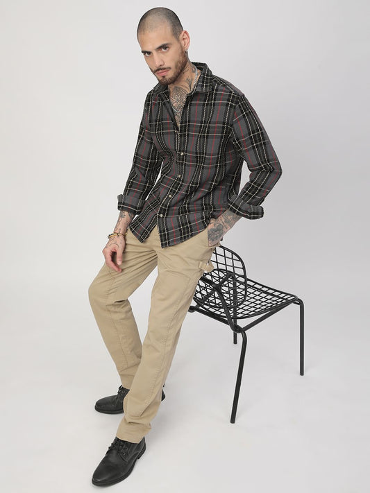 Opulent Multicolour Heavy Twill Broad Checks Shirt