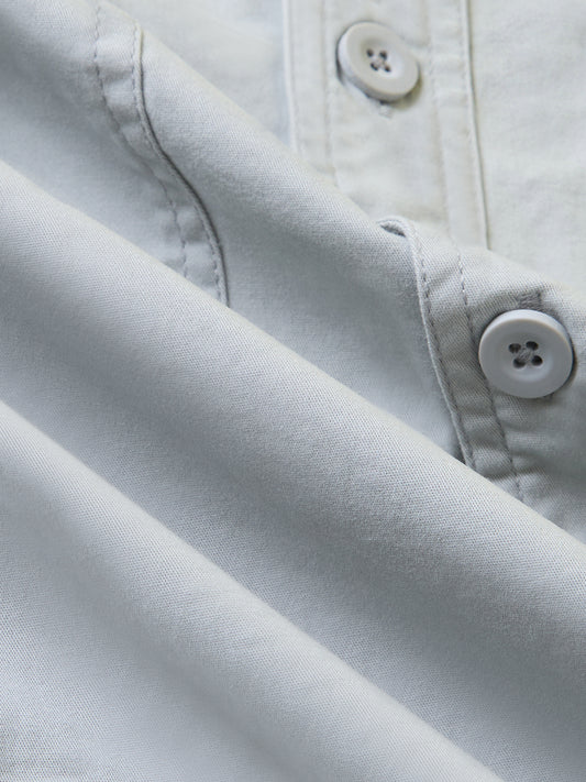 Super Soft Muted Mint Green Double Pocket Overshirt