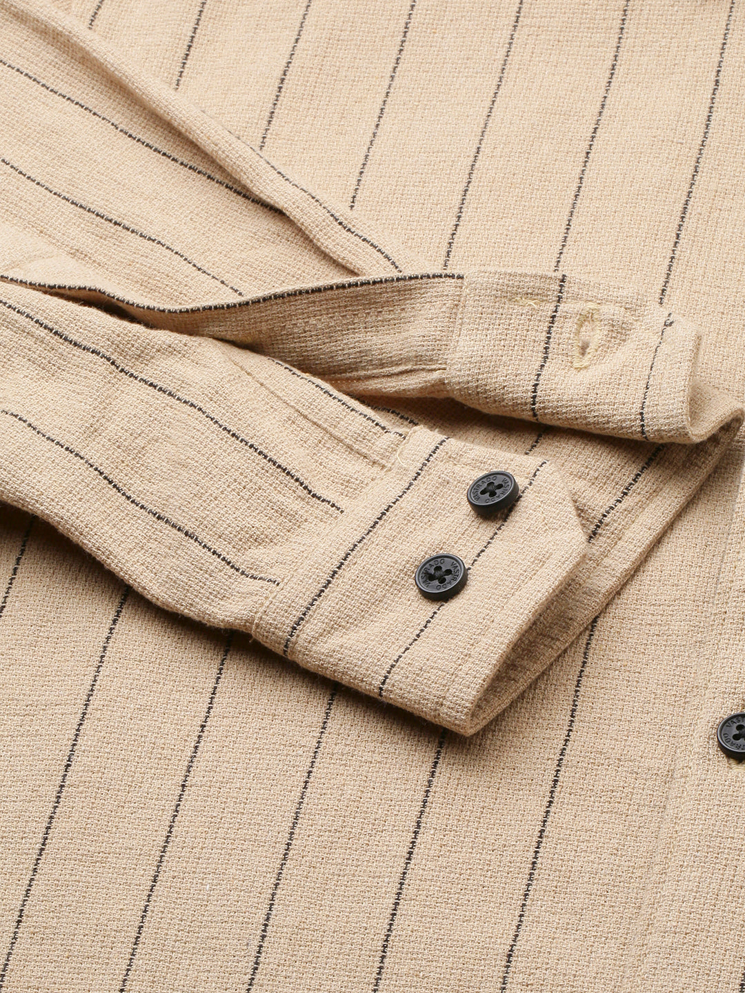Burlap Tan Beige Pinstripe Shirt