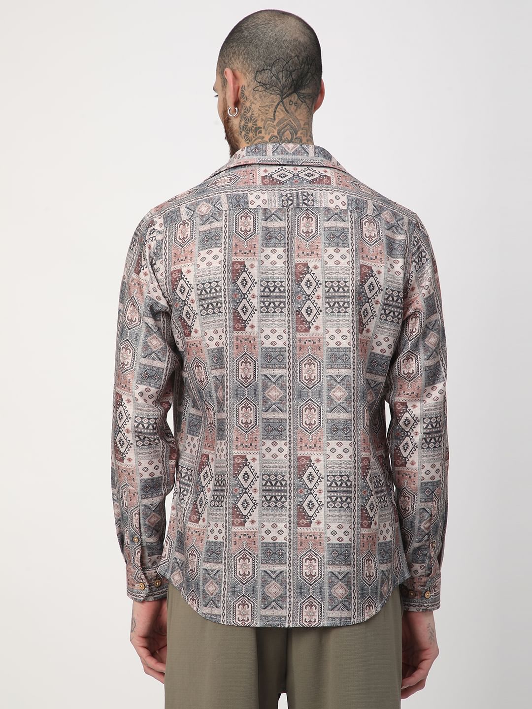 Motifs Printed Multicolour Shirt