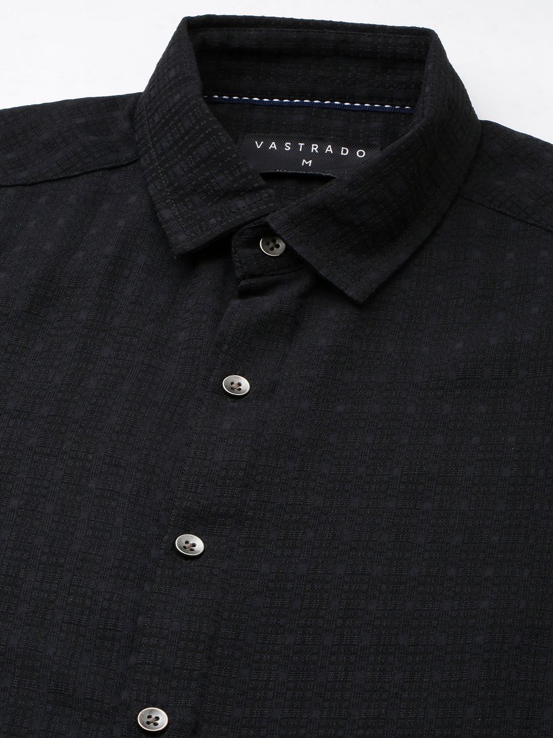Refined Black Textured Shirt