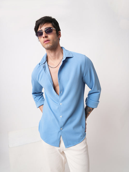 Carolina Blue Textured Shirt
