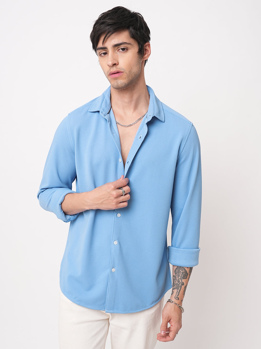 Carolina Blue Textured Shirt