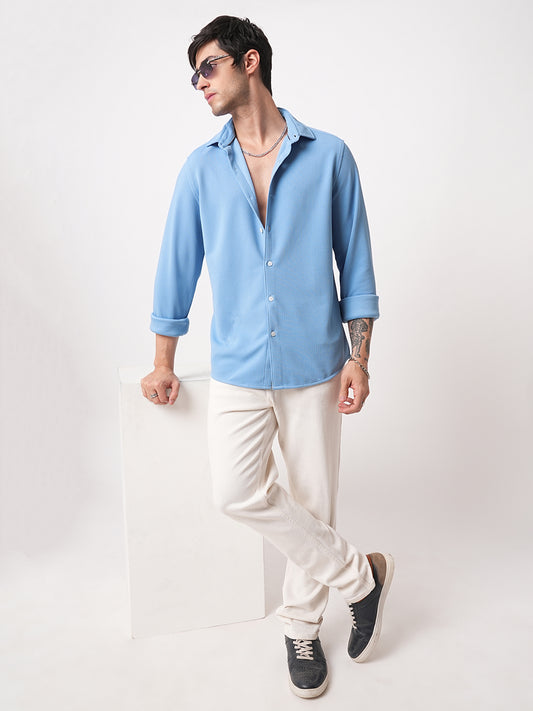 Carolina Blue Textured Shirt