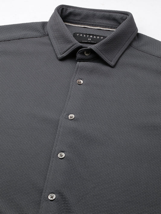 Porpoise Grey Textured Shirt