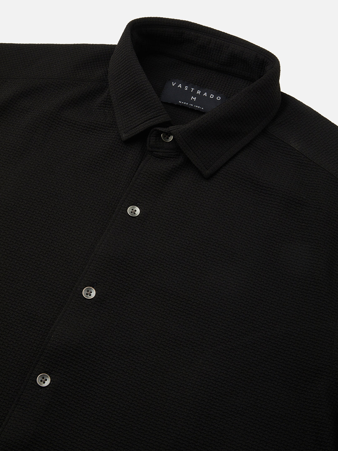 Spider Black Textured Shirt